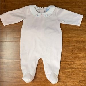 Bella Bliss Velour Francis Footie 6M